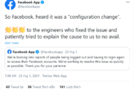 Facebook thông tin sau sự cố hàng loạt tài khoản bị đăng xuất