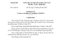 Nghị quyết của Chính phủ về mua và sử dụng vắc xin phòng COVID-19