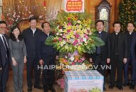 Bí thư Thành ủy, Chủ tịch HĐND thành phố thăm, chúc Tết Tòa Giám mục Hải Phòng