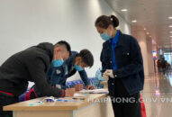 Triển khai đội hình thanh niên tình nguyện hỗ trợ công tác khai báo y tế tại Cảng Hàng không Quốc tế Cát Bi