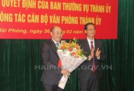 Đồng chí Trần Quang Minh giữ chức vụ Chánh Văn phòng Thành ủy