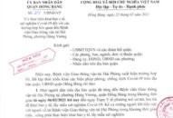 Quận Hồng Bàng: Yêu cầu khai báo y tế, xét nghiệm Covid-19 đối với những người liên quan đến Bệnh viện Giao thông vận tải Hải Phòng