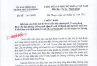 Kết luận của Chủ tịch UBND thành phố tại buổi kiểm tra Chốt kiểm soát dịch bệnh COVID-19 của thành phố và của huyện An Dương