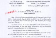 Thông báo hoãn tổ chức tiếp công dân định kỳ tháng 2/2021