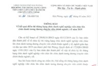 Thông báo kết quả điểm thi thăng hạng chức danh nghề nghiệp viên chức lên chức danh tương đương chuyên viên chính ngành y tế năm 2019