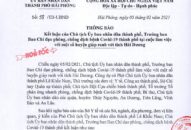 Chủ tịch UBND thành phố Nguyễn Văn Tùng làm việc với một số huyện giáp ranh tỉnh Hải Dương về tăng cường các biện pháp, phòng, chống dịch COVID-19