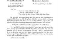 Tòa án nhân dân tối cao hướng dẫn xét xử tội phạm liên quan đến phòng, chống dịch bệnh Covid-19