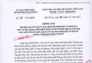 Hải Phòng tiếp tục thực hiện một số biện pháp phòng, chống dịch COVID-19 từ 01/03/2021