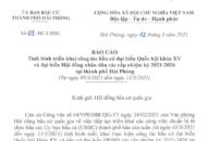 Tình hình triển khai công tác bầu cử đại biểu Quốc hội khóa XV và đại biểu HĐND các cấp nhiệm kỳ 2021-2026