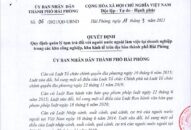 Quy định quản lý tạm trú đối với người làm việc tại doanh nghiệp trong các khu công nghiệp, khu kinh tế trên địa bàn thành phố Hải Phòng