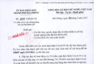 [COVID-19] Hải Phòng điều chỉnh một số hoạt động trên địa bàn thành phố