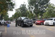 Một phần bãi đỗ xe miễn phí tại 125 phố Nguyễn Đức Cảnh phục vụ phòng, chống COVID-19