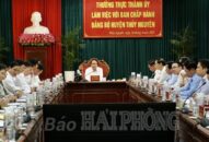 Ban Thường vụ Thành ủy làm việc, kiểm tra tình hình triển khai những nhiệm vụ trọng tâm tại huyện Thủy Nguyên