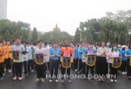 Trên 1.000 người tham gia Ngày chạy Olympic vì sức khỏe toàn dân quận Lê Chân năm 2021