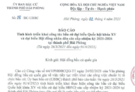 Báo cáo tình hình triển khai công tác bầu cử trên địa bàn thành phố từ ngày 26/3/2021 đến ngày 01/4/2021