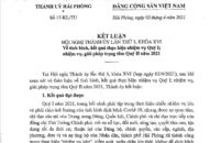 Kết luận Hội nghị Thành ủy lần thứ 3, khóa XVI về tình hình, kết quả thực hiện nhiệm vụ Quý I; nhiệm vụ, giải pháp trọng tâm Quý II năm 2021