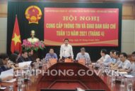 Hội nghị giao ban và cung cấp thông tin báo chí định kỳ tuần thứ 13 năm 2021