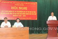 Hội nghị lấy ý kiến nhận xét và tín nhiệm của cử tri nơi cư trú tại phường An Biên, quận Lê Chân