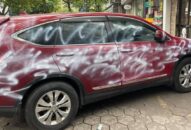 Hải Phòng: Xôn xao chuyện ô tô Honda CR-V bị phun sơn vì đỗ chắn cửa hàng