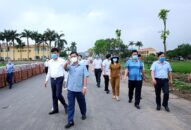 UBND huyện An Lão và Ban Quản lý dự án tăng cường bảo vệ thi công dự án đầu tư xây dựng cầu Quang Thanh