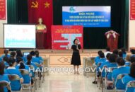 Tập huấn tuyên truyền về bầu cử đại biểu Quốc hội khóa XV và đại biểu HĐND các cấp nhiệm kỳ 2021-2026 cho cán bộ, hội viên phụ nữ quận Lê Chân