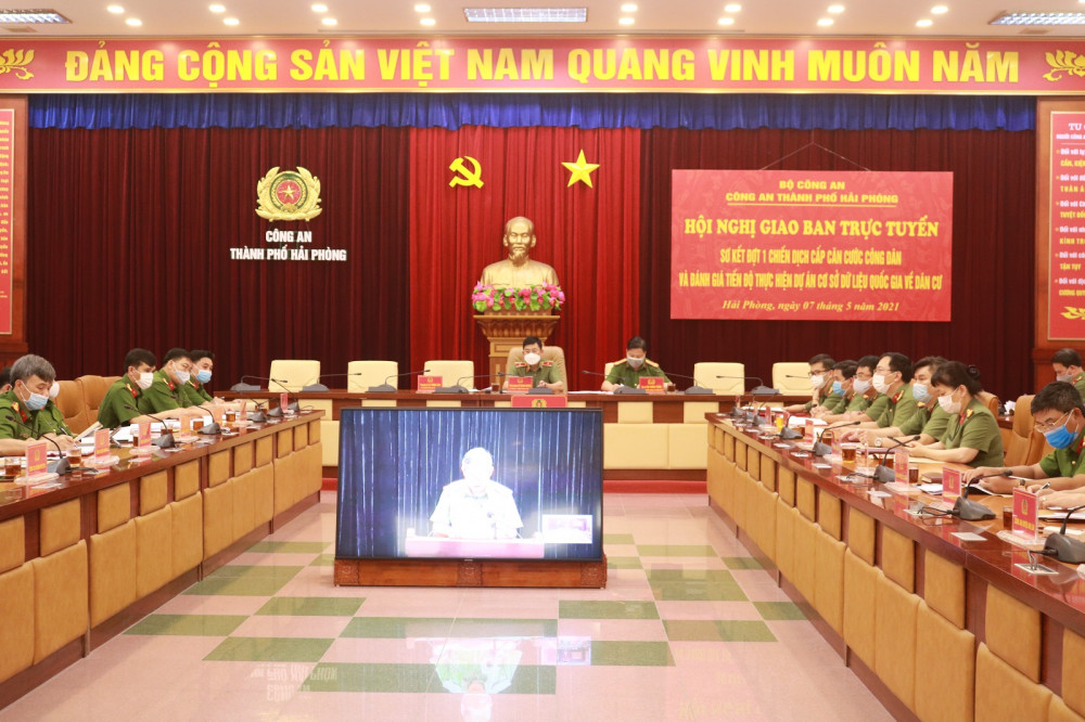 Quang cảnh hội nghị tại điểm cầu Hải Phòng