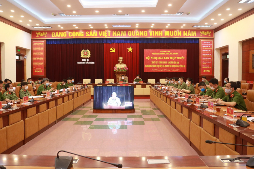 Quang cảnh hội nghị tại điểm cầu Hải Phòng