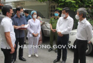 Trưởng Ban Quản lý Khu Kinh tế Hải Phòng kiểm tra công tác phòng, chống dịch COVID-19 trên địa bàn quận Lê Chân