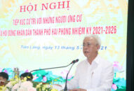 Ứng viên HĐND thành phố khóa XVI tại đơn vị bầu cử số 13 tiếp xúc cử tri huyện Tiên Lãng