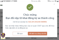 Trình tự khai tờ khai đăng ký xe trên Cổng dịch vụ công Quốc gia