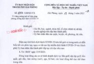 Hải Phòng: Tăng cường một số biện pháp phòng, chống dịch bệnh COVID-19