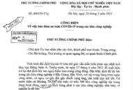 Công điện của Thủ tướng Chính phủ về bảo đảm an toàn COVID-19 trong các khu công nghiệp