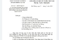 Tạm dừng toàn bộ hoạt động của các tuyến vận tải hành khách theo tuyến cố định từ Hải Phòng đi TP. Hồ Chí Minh và ngược lại