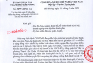 Thực hiện một số biện pháp khẩn cấp phòng, chống dịch COVID-19 trên địa bàn thành phố