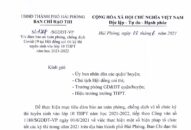 Đảm bảo an toàn phòng, chống dịch COVID-19 tại Hội đồng coi thi kỳ thi tuyển sinh vào lớp 10 THPT năm học 2021-2022