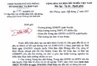 Sở Giáo dục và Đào tạo thực hiện một số biện pháp khẩn cấp phòng, chống dịch COVID-19 trong tình hình mới