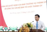 Nhân sự mới: Đồng chí Nguyễn Hồng Vinh được điều động, bổ nhiệm giữ chức vụ Phó trưởng Ban Tổ chức Thành ủy