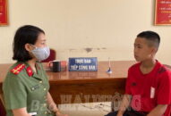 Công an quận Dương Kinh giúp đỡ cháu bé đi từ Hà Giang về Hải Phòng tìm mẹ