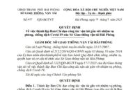 Thành lập Ban Chỉ đạo công tác vận tải gắn liền với nhiệm vụ phòng, chống dịch COVID-19