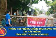 Thông tin phòng, chống dịch Covid-19 tại Hải Phòng, tính đến 7h ngày 6/7/2021