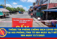 Thông tin phòng chống dịch COVID-19 đến 18h ngày 17/7/2021