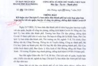 Kết luận của Chủ tịch UBND thành phố tại cuộc họp giao ban với các quận, huyện về công tác phòng, chống dịch bệnh COVID-19 (ngày 21/7/2021)
