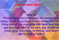 Điều 16 Luật An ninh mạng số: 24/2018/QH14