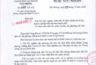 Ủy ban nhân dân thành phố Hải Phòng: tăng cường công tác phòng, chống dịch bệnh Covid-19
