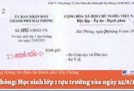 Đồng ý cho phép học sinh lớp 1 tựu trường vào ngày 25/8/2021