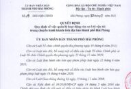 Ban hành Quy định quản lý hoạt động của xe ô tô vận tải trung chuyển hành khách trên địa bàn thành phố Hải Phòng