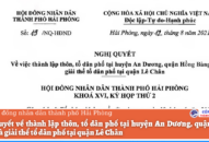 Nghị Quyết 19/NQ-HĐND: Về thành lập thôn, tổ dân phố tại huyện An Dương, quận Hồng Bàng và giải thể tổ dân phố tại quận Lê Chân