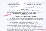 Thành lập thêm Chốt phụ kiểm soát dịch bệnh COVID-19 tại Khu vực Trạm thu phí cũ, xã Nam Sơn, huyện An Dương