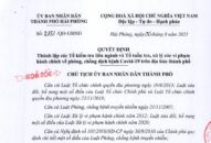 Thành lập các Tổ kiểm tra liên ngành và Tổ tuần tra, xử lý các vi phạm hành chính về phòng, chống dịch bệnh Covid-19