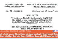 Nghị quyết 29/NQ-HĐND: Về chủ trương đầu tư Dự án xây dựng hạ tầng kỹ thuật khu tái định cư phục vụ giải phóng mặt bằng thực hiện Dự án Hải Phòng Sakura Golf Club tại huyện An Lão
